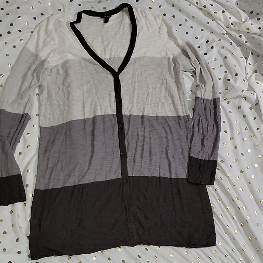 Torrid size 1 long length button down cardigan lightweight